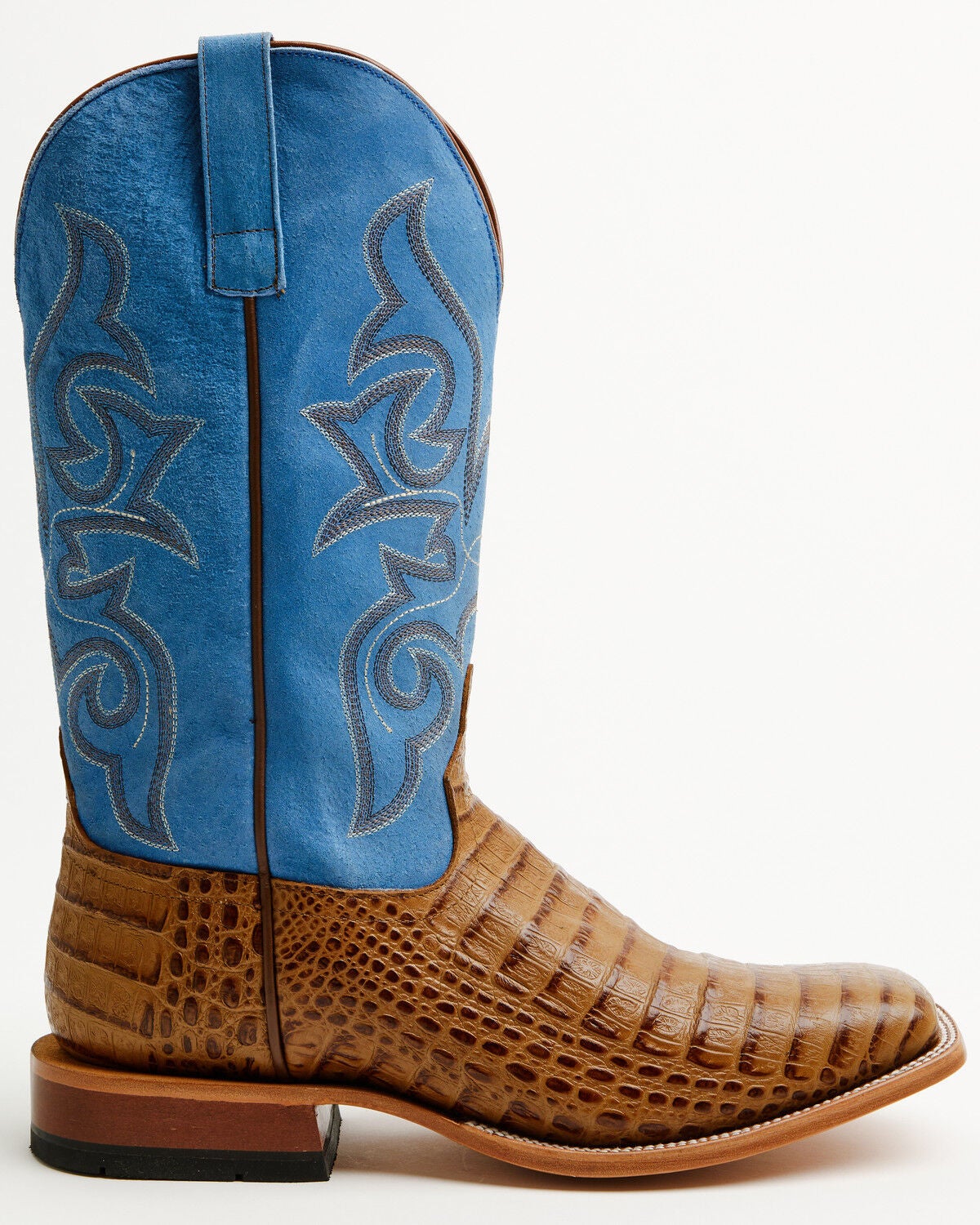 Image #2 - Horse Power Men's Toasted Caiman Print Western Boots - Broad Square Toe, Tan, hi-res