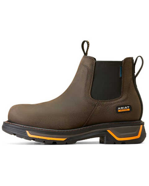 Image #2 - Ariat Men's Big Rig Waterproof Chelsea Work Boots - Round Toe , Brown, hi-res