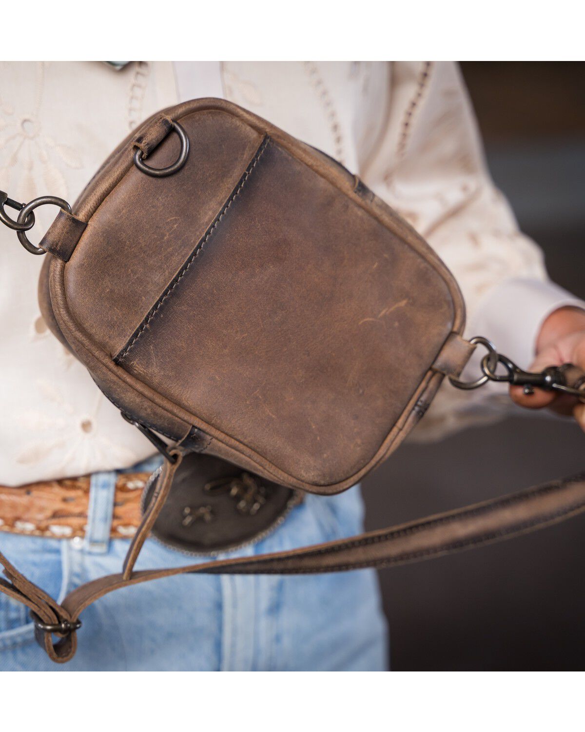 Image #8 - STS Ranchwear by Carroll Women's Baroness Auzlyn Crossbody Bag, Brown, hi-res