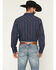 Image #4 - Moonshine Spirit&reg; Men's Riff Stripe Print Long Sleeve Snap Western Shirt, Navy, hi-res