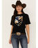 Image #1 - RANK 45® Women's Emblem Logo Graphic Tee, Black, hi-res