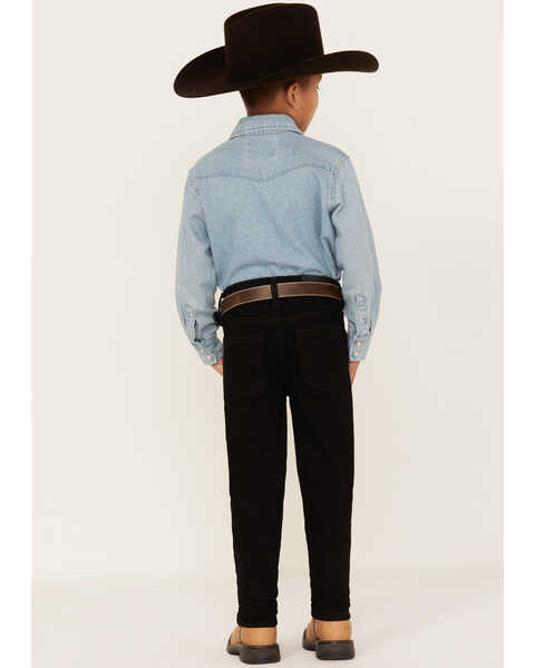 Image #3 - Cody James Little Boys' Night Rider Straight Leg Jeans, Black, hi-res
