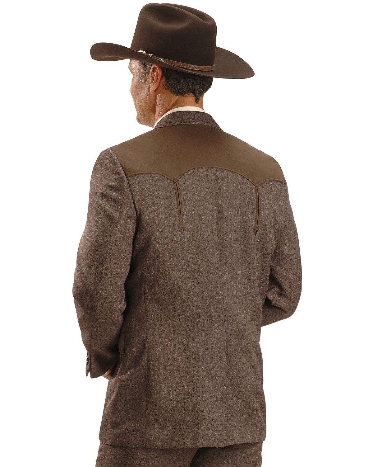 Image #2 - Circle S Men's Boise Western Suit Coat - Short, Reg, Tall, Chestnut, hi-res