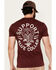 Image #4 - Troll Co Men's Winged Support Short Sleeve Graphic T-Shirt, Maroon, hi-res