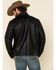 Cody James Men's Backwoods Distressed Faux Leather Moto Jacket - Tall , Black, hi-res