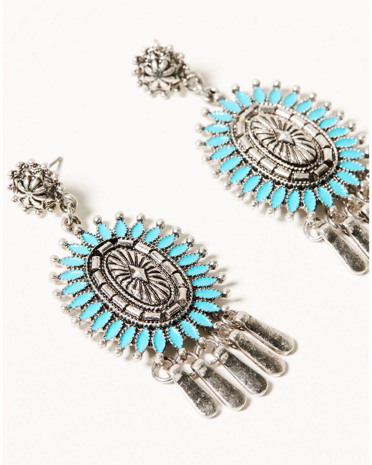 Image #2 - Idyllwind Women's Bella Strada Antique Concho Drop Earrings, Turquoise, hi-res
