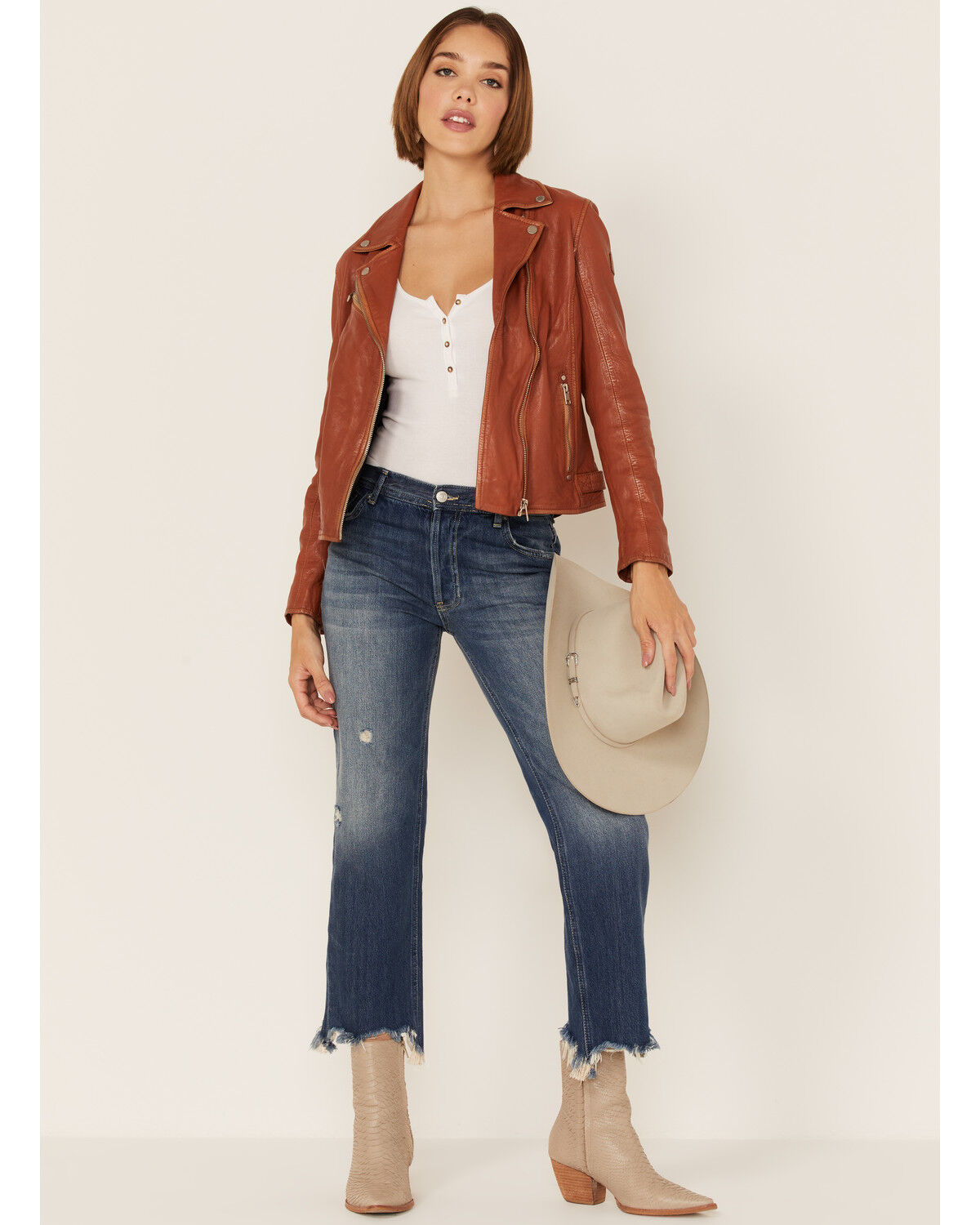 Image #4 - Mauritius Women's Star Leather Jacket , , hi-res