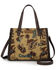 Image #1 - Wrangler Women's Cowboy Print Concealed Carry Crossbody Satchel, Dark Yellow, hi-res
