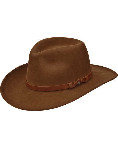 Image #1 - Black Creek Men's Crushable Felt Western Fashion Hat  , Pecan, hi-res