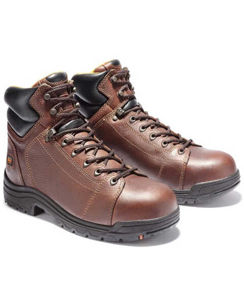 Timberland Men's 6" TiTAN Work Boots - Alloy Toe , Brown, hi-res