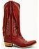 Image #2 - Lane Women's Senita Falls Fringe Tall Western Boots - Snip Toe, Ruby, hi-res