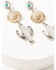 Image #2 - Shyanne Women's Two Tone Cactus Statement Earrings, Silver, hi-res