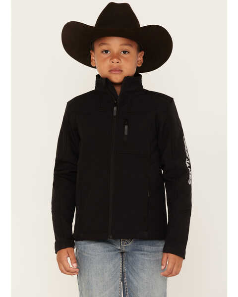 Cody James Boys' Embroidered Softshell Jacket, Black, hi-res