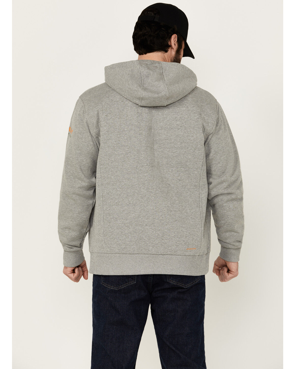 Image #4 - Ariat Men's Rebar All-Weather Insulated Full Zip Hooded Sweatshirt, Grey, hi-res