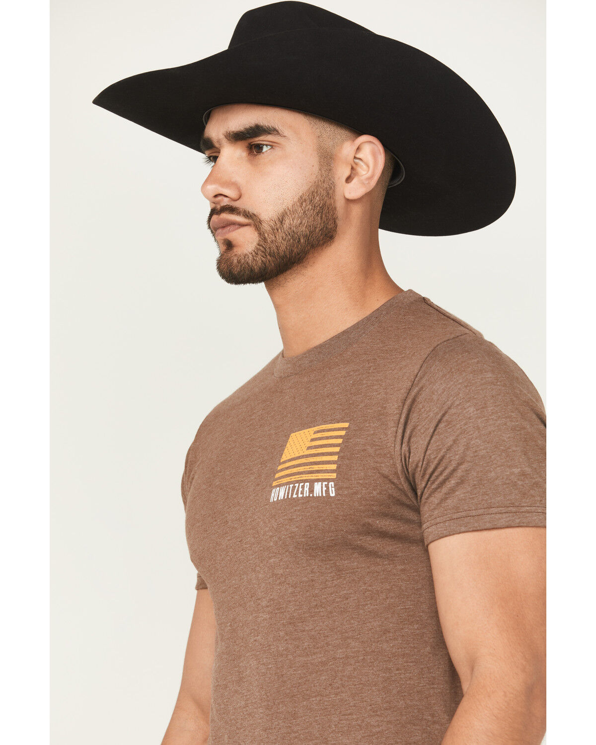 Image #4 - Howitzer Men's Don't Tread on Me Short Sleeve Graphic T-Shirt, Brown, hi-res