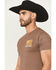 Image #4 - Howitzer Men's Don't Tread on Me Short Sleeve Graphic T-Shirt, Brown, hi-res