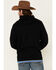 Cinch Men's Solid Black Logo Brand Hooded Sweatshirt , Black, hi-res