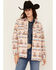 Image #1 - Ely Walker Women's Southwestern Print Sherpa Lined Shacket, Multi, hi-res