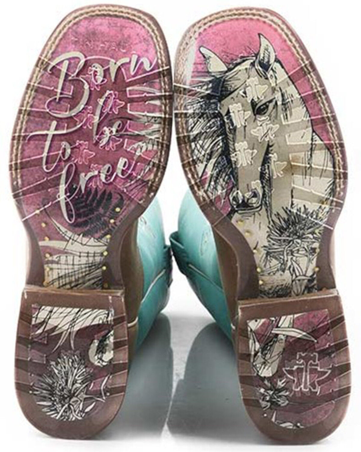 Image #2 - Tin Haul Women's Motto Western Boots - Broad Square Toe, Tan, hi-res
