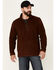 Moonshine Spirit Men's Lake View 1/2 Zip Front Fleece Pullover, Rust Copper, hi-res