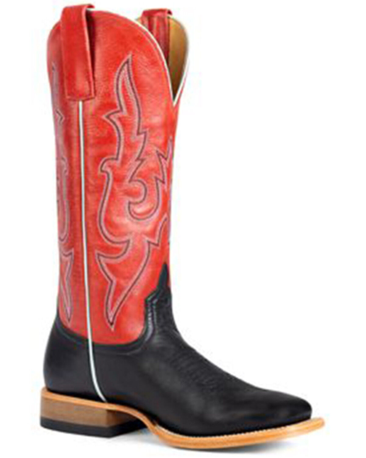 Image #1 - Macie Bean Women's Amazing Ace Western Boots - Broad Square Toe, Black, hi-res