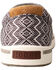 Image #5 - Hooey by Twisted X Men's Southwestern Print Slip-On Lopers, Black/white, hi-res
