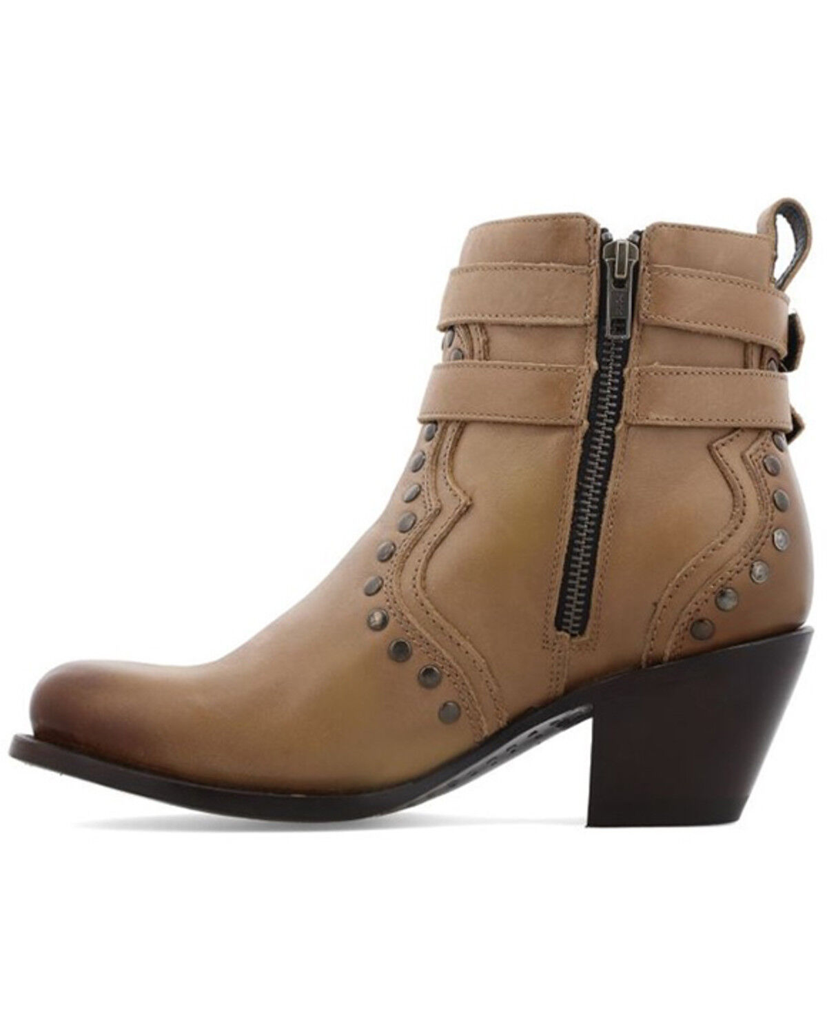 Image #3 - Black Star Women's Hereford Fashion Booties - Round Toe, Off White, hi-res