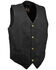 Image #1 - Milwaukee Leather Men's 3X Classic Snap Front Denim Biker Vest, , hi-res