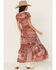 Image #4 - Shyanne Women's Printed Chiffon Short Sleeve Maxi Dress, Rust Copper, hi-res