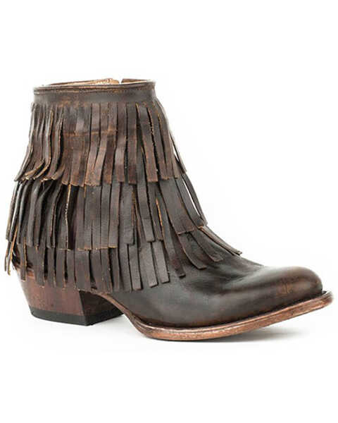 Image #1 - Stetson Women's Maggie Western Booties - Pointed Toe, Brown, hi-res