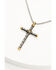 Image #3 - Cody James Men's Two-Toned Textured Cross Necklace, Multi, hi-res