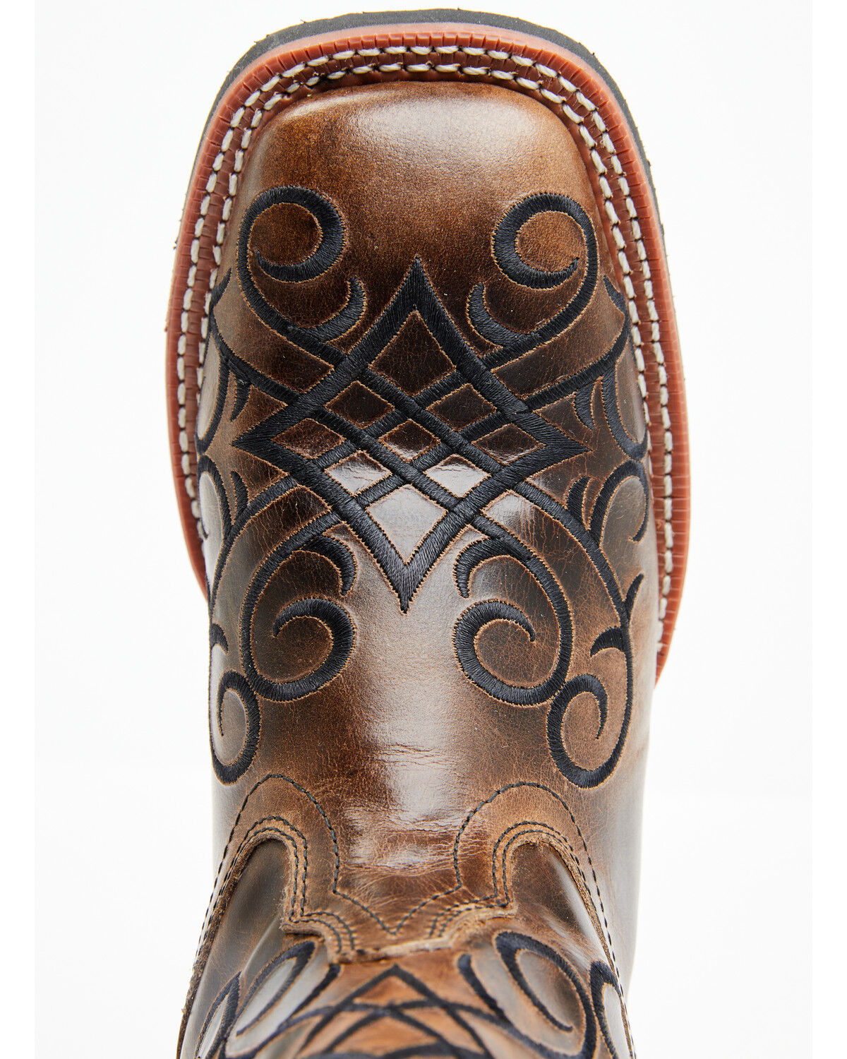 Image #6 - Laredo Women's Margo Western Boots - Broad Square Toe, Dark Brown, hi-res