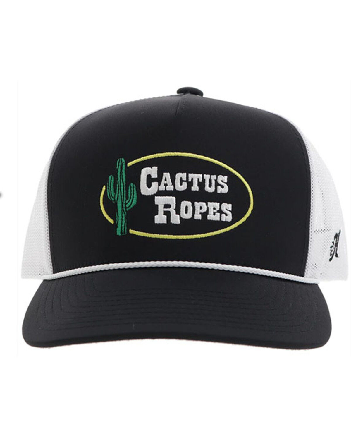 Image #3 - Hooey Men's Cactus Ropes Trucker Cap, Black/white, hi-res