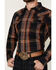 Image #3 - Cody James Men's Trouble Plaid Print Long Sleeve Snap Western Shirt, Navy, hi-res