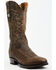 Image #1 - El Dorado Men's Bison Western Boots - Medium Toe , Chocolate, hi-res