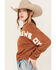 Wrangler Retro Women's Cowboys Graphic Long Sleeve Sweatshirt, Tan, hi-res