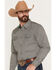 Image #2 - Gibson Trading Co Men's YeeHaw Medallion Print Long Sleeve Snap Western Shirt, Blue, hi-res