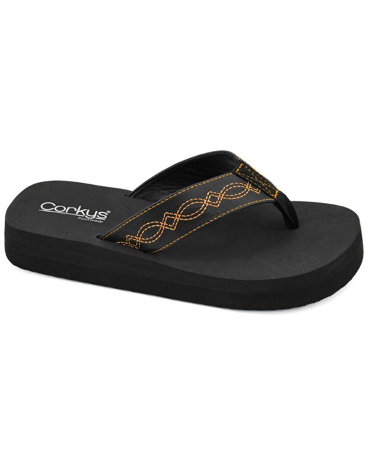 Image #1 - Corkys Women's Overboard Sandals, Black, hi-res