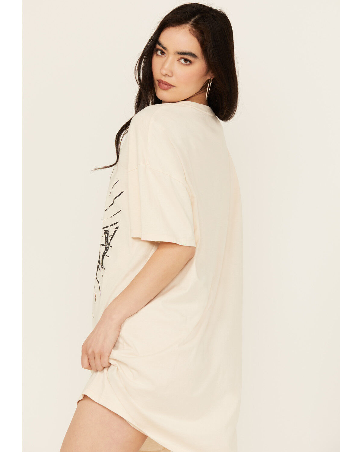 Image #4 - Rock & Roll Denim Women's Whiskey Graphic Short Sleeve T-Shirt Mini Dress, Cream, hi-res