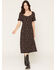 Image #1 - Idyllwind Women's Merion Floral Print Tie Front Midi Dress, Black, hi-res