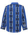 Image #2 - Wrangler Boys' Southwestern Striped Long Sleeve Pearl Snap Western Shirt, Blue, hi-res