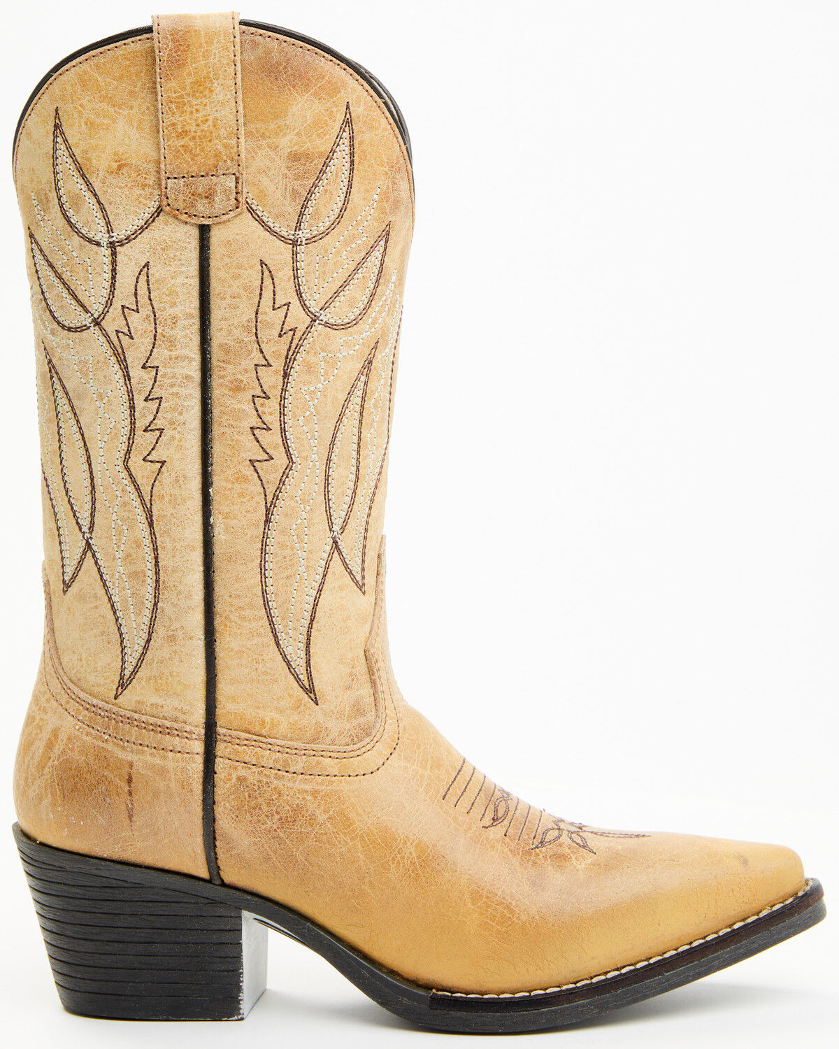 Image #2 - Laredo Women's Livia Western Boots - Snip Toe, Caramel, hi-res