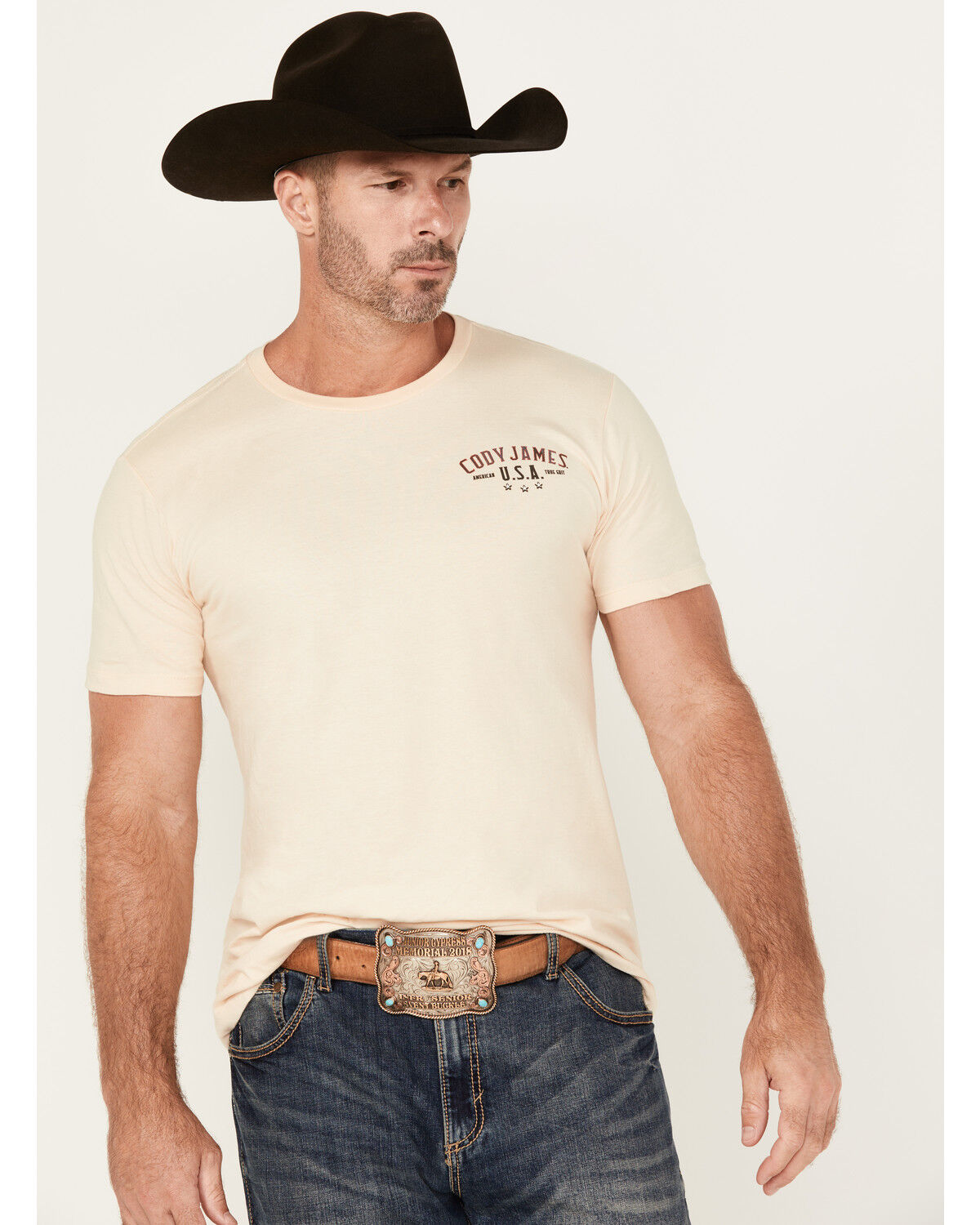 Image #2 - Cody James Men's Rag And Bones Americana Short Sleeve Graphic T-Shirt, Cream, hi-res