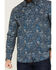 Image #3 - Moonshine Spirit Men's Verano Floral Paisley Print Long Sleeve Snap Western Shirt , Blue, hi-res