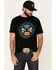 HOOey Men's Black Sunset Guadalupe Logo Graphic T-Shirt , Black, hi-res