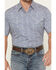 Image #3 - Ely Walker Men's Paisley Print Short Sleeve Snap Western Shirt, Navy, hi-res