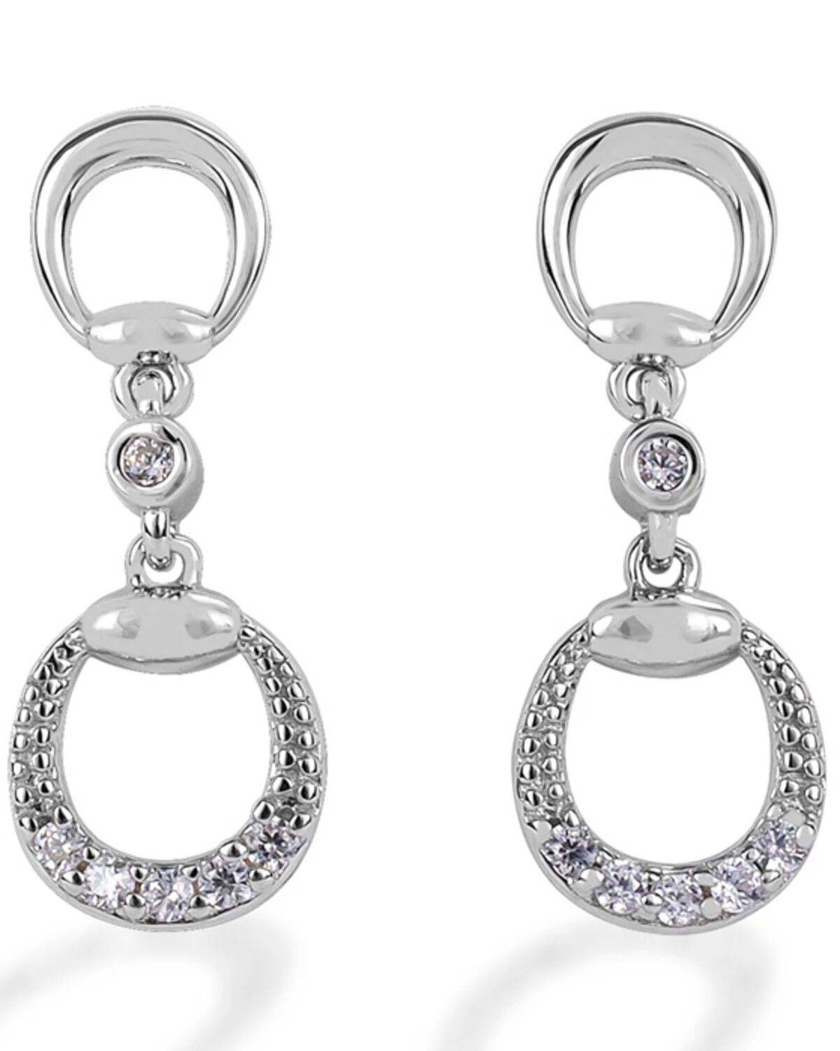 Image #1 - Kelly Herd Women's Silver Eggbutt Dangle Earrings, No Color, hi-res