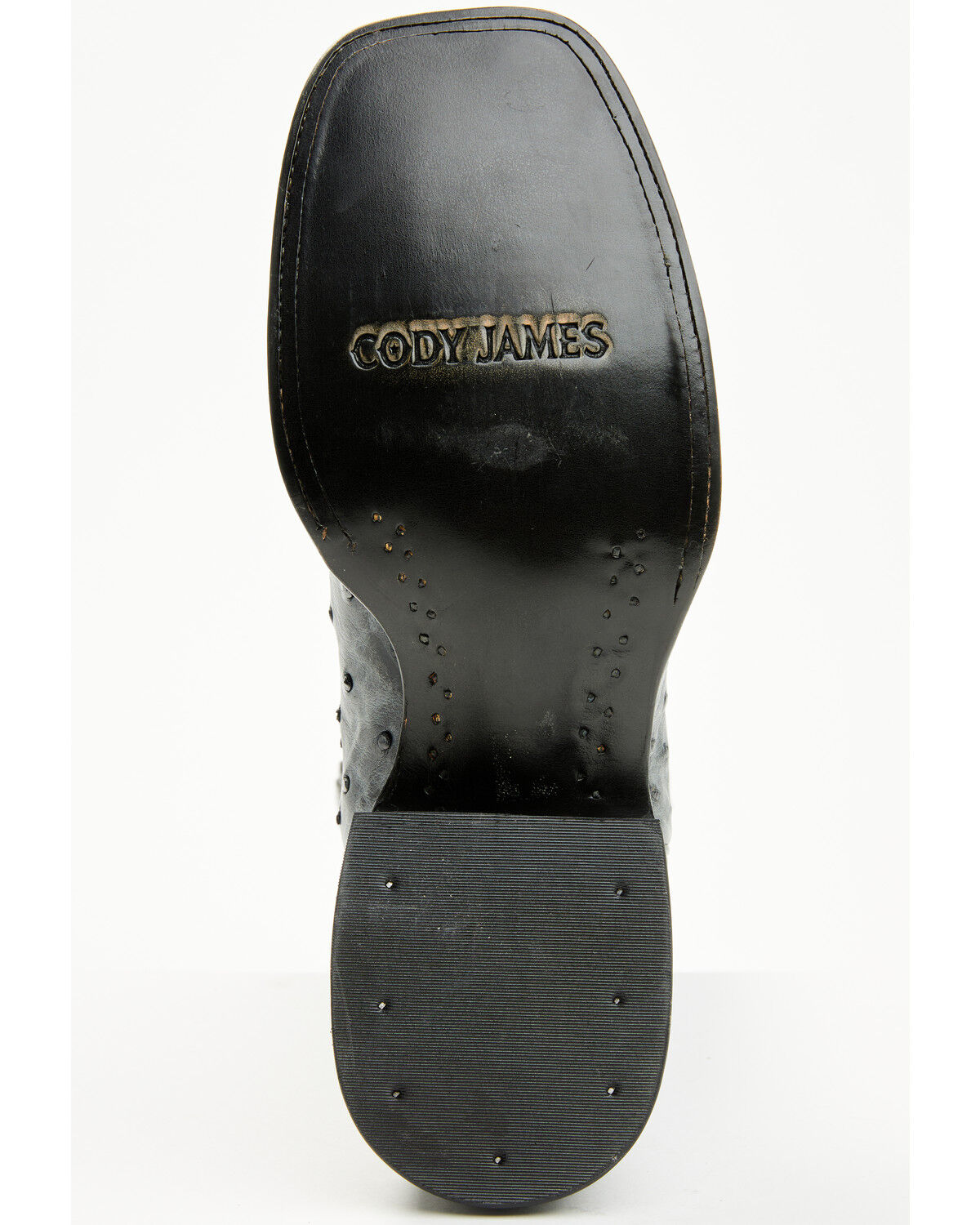 Image #7 - Cody James Men's Exotic Full Quill Ostrich Western Boots - Broad Square Toe, Grey, hi-res