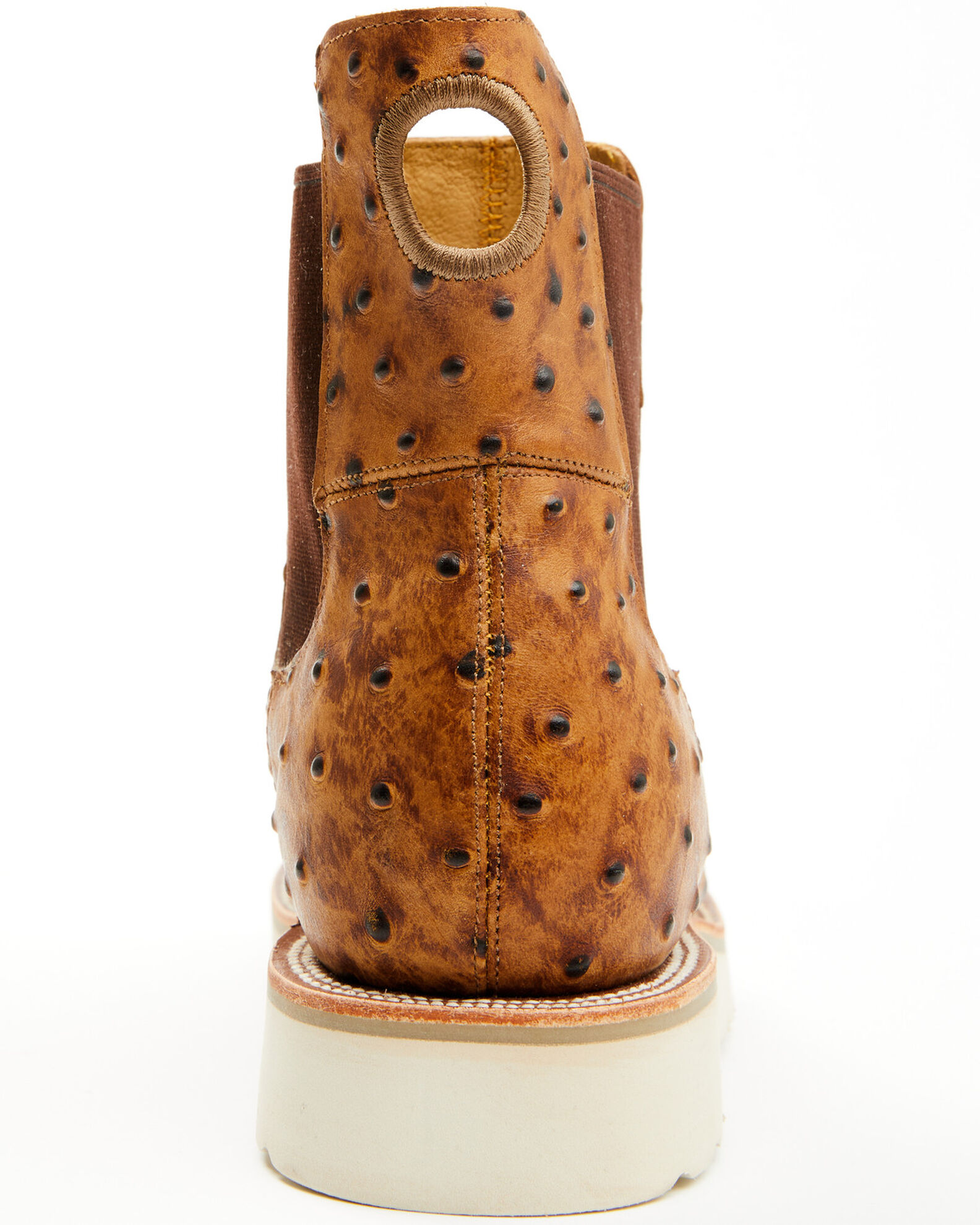 Horse Power Men s Saddle Ostrich Print Chelsea Boots Square Toe Sheplers
