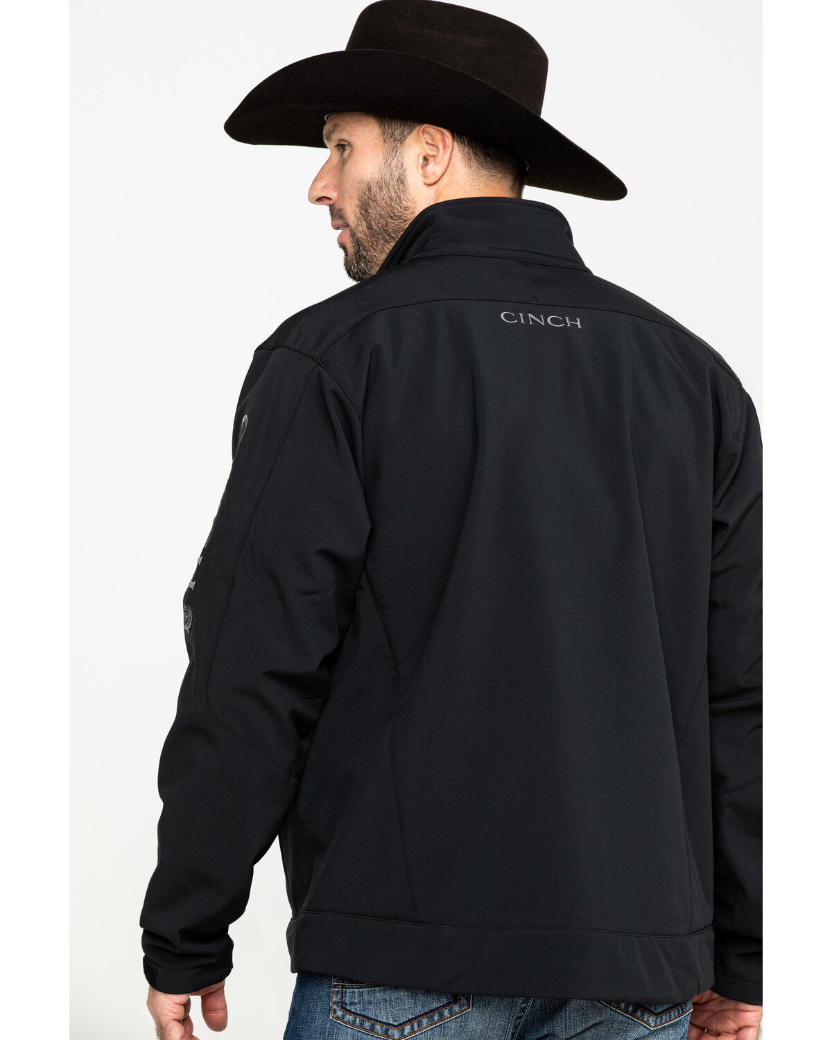 Image #2 - Cinch Men's Concealed Carry Bonded Jacket, Black, hi-res